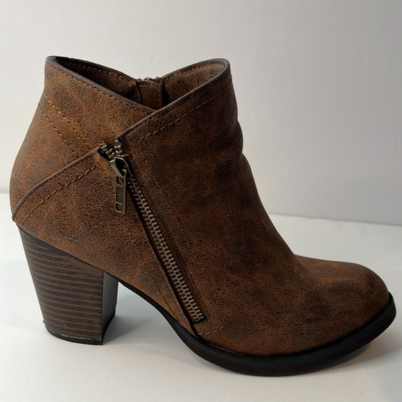 Rampage Brown Ankle Booties Size 8 - Picture 5 of 9